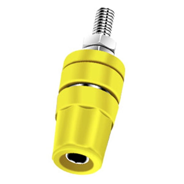 Banana Socket Medium 6.5+5.8+6.6mm Tamaño Del Orificio para Accesorios de sonido Hogar Amarillo