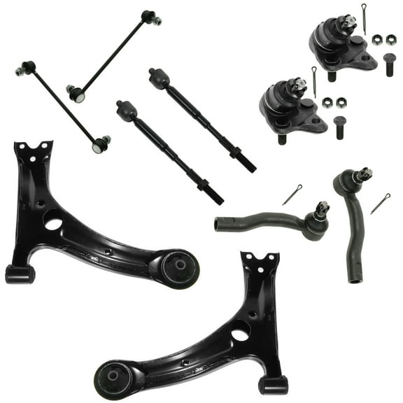 TRQ 10 pc Kit Control Arm Ball Joint Tie Rod Sway Bar Link LH RH for Corolla New PSA59516
