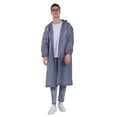 thumbnail image 1 of Poncho de lluvia de moda para exteriores reutilizable de EVA gris con capucha y mangas Ropa impermeable para adultos Hombres Mujeres, 1 of 5