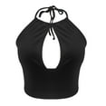 thumbnail image 3 of JINMGG Tank Tops for Women under $5,Women's Casual Hollow Out Suspender Vest with Top Inside Tops Black L, 3 of 4