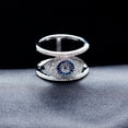 thumbnail image 4 of Uloveido Silver Tone Evil Eye Ring - Art Deco Rings Jewelry - Fashion Jewelry Birthday Day Gifts Y325 (Size 9), 4 of 7