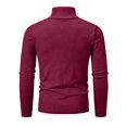 thumbnail image 7 of Atkumj Mens Quarter Zip Pullover Fashion Warm Loose Ribbed Turtleneck Knit Sweater Casual Solid Color Long Sleeve Mens Pullover Sweater for Daily Walking XL, 7 of 7