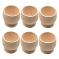 thumbnail image 6 of Worgeous 6pcs Easter Egg Display Stand Wooden Egg Tray Holder for DIY Easter Decorations and Table Centerpieces Wooden Egg Cups for Kids, 6 of 8