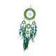 thumbnail image 4 of Adorno Colgante de Pared de Macramé con Borla de Plumas, 20x75cm, Decoración Decorativa Hecha a Mano para El Hogar, para Cafetería Y Estudio, Versátil Circulo verde, 4 of 9