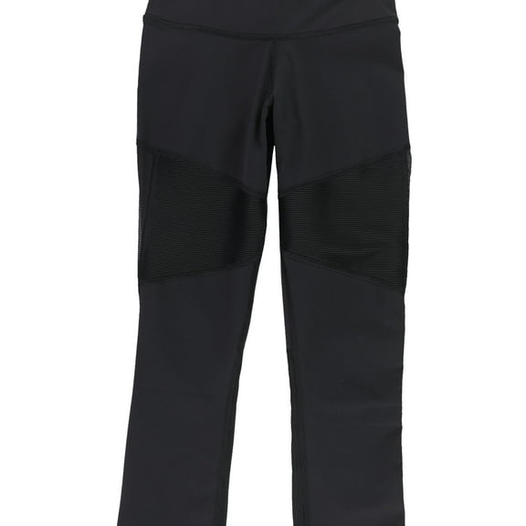 Reebok Womens C Lux 3/4 Tight Stretch Compression Athletic Pants, Black, Large