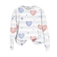 thumbnail image 1 of Rbaofujie Vintage Pull pour Femmes Col Rond Imprimé Manches Longues Mode Chandail en Molleton Blanc Esthétique Chandails à Capuchon, 1 of 4