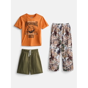 Wonder Nation Boys Transitional 3-Piece Pajama Set