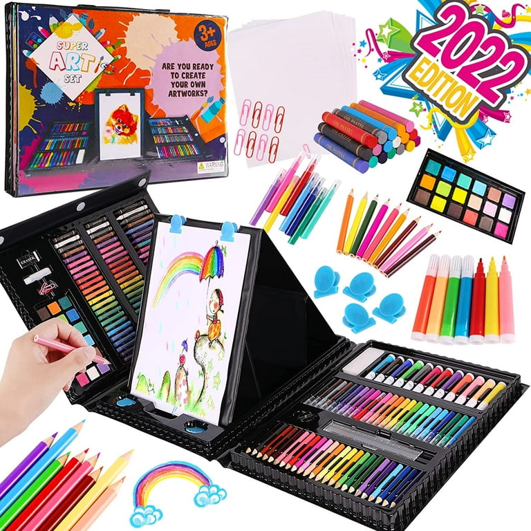 Unique Deals Kids Deluxe Art Set Color 238 Pieces Gift Craft