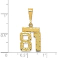 thumbnail image 4 of Avariah 14k Yellow Gold Small Brushed Diamond-cut Number 81 Charm, 4 of 6