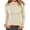 Beige, variant on Women Lace Trim Mock Neck Ribbed Slim Fit Long Sleeve Thermal Top Figure Flattering Soft Skin-Friendly Windproof Warm Base Layer Multi Fresh Solid Color Winter Layering Shirt