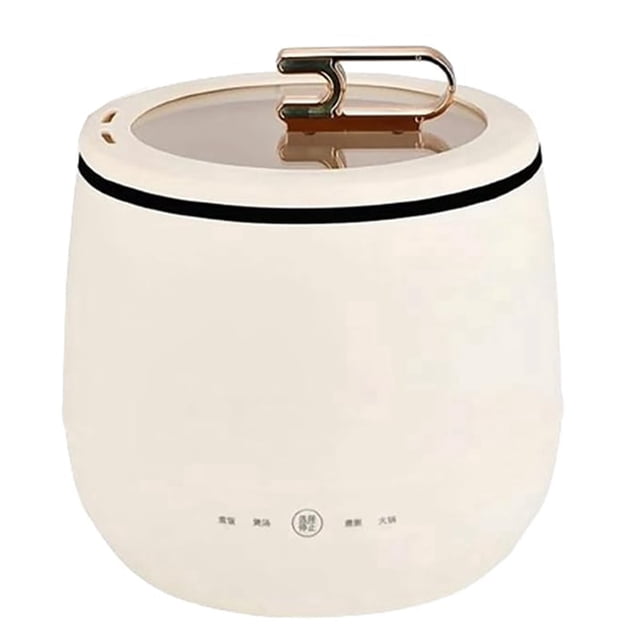 Mini olla arrocera inteligente, olla multifunción, mini olla arrocera portátil, color blanco cremoso