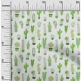 thumbnail image 2 of oneOone Polyester Lycra Green Fabric Cactus Craft Projects Decor Fabric Printed By The Yard 56 Inch Wide, 2 of 5