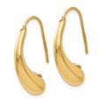 thumbnail image 3 of Primal Gold 14 Karat Yellow Gold Puffed Teardrop Shepherd Hook Earrings, 3 of 4