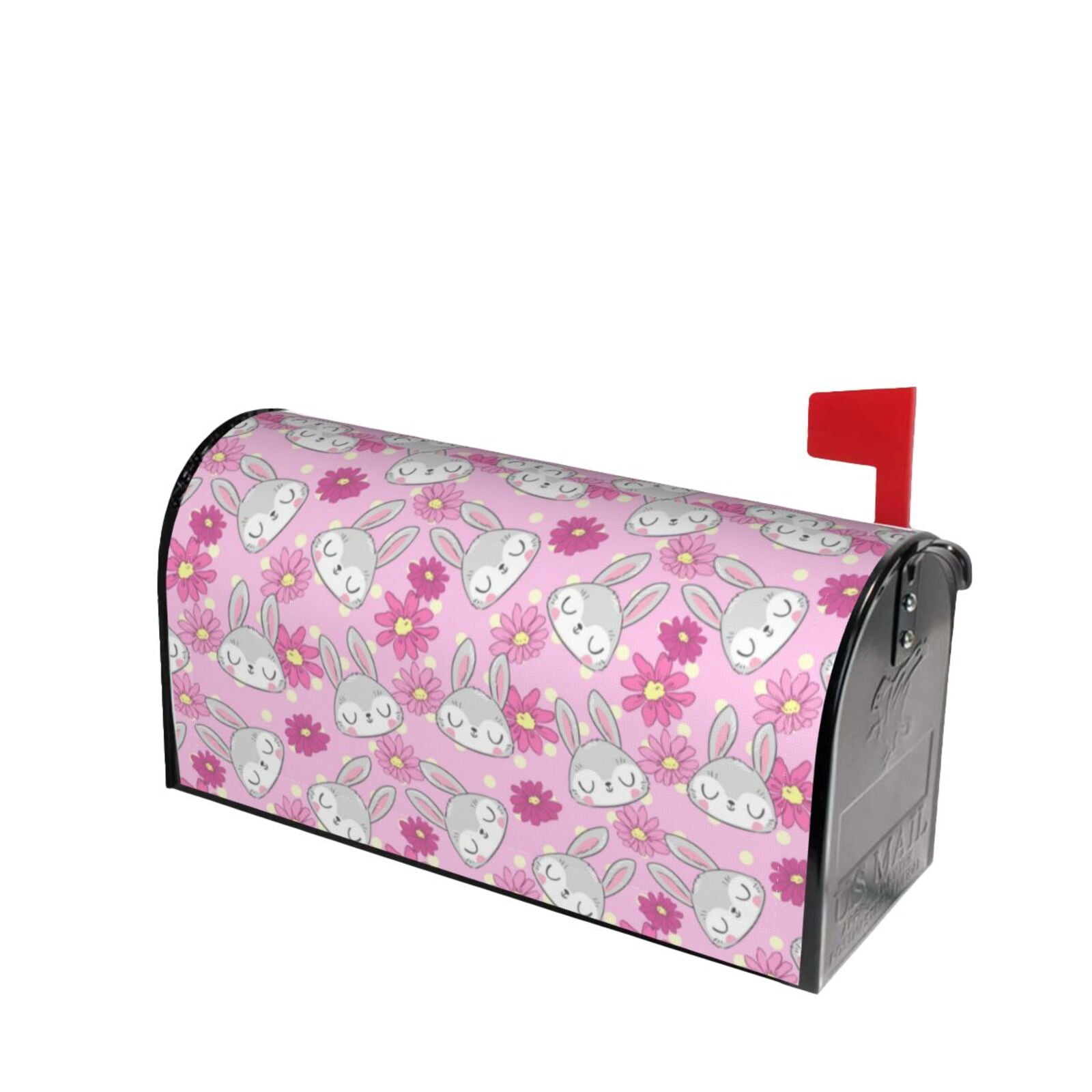 Xecao Sunflower Rabbit for Mailbox Cover with Magnetic Strips, Waterproof and Sunscreen, Adds a Decorative Touch to Your Garden Yard.