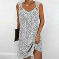 thumbnail image 2 of Summer Sundresses for Women 2024 Plus Size Comfort Printed Sleeveless V-Neck Dress, 2 of 5
