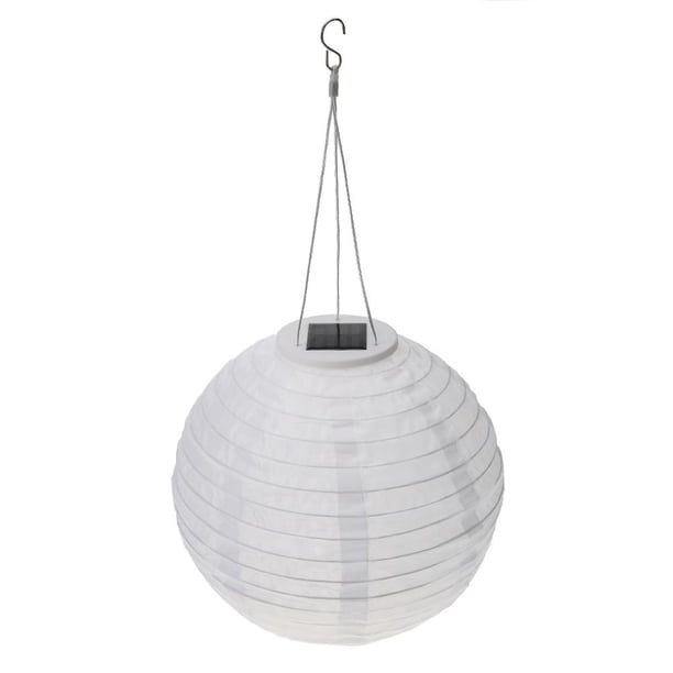 Linterna Solar Redonda LED 12 Pulgadas Impermeable Kuymtek para Al Aire Libre Blanco