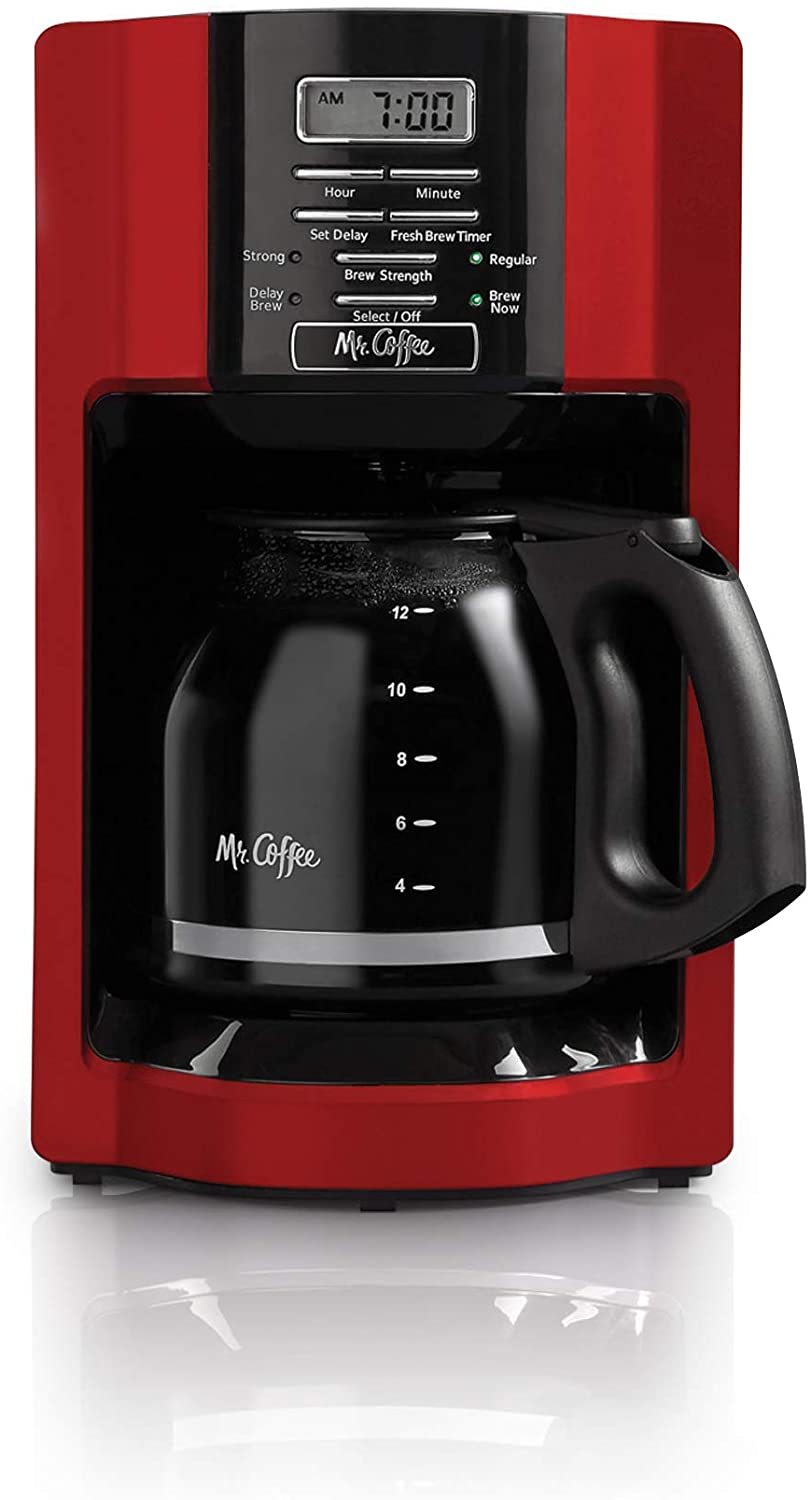 DSRSGSFFWQ Drip Coffee Maker Red 12 Cup 
