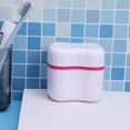thumbnail image 1 of Caja de dentadura postiza de viaje para baño, contenedor de limpieza de dientes postizos (C) Likrtyny Cuidado Belleza, 1 of 9