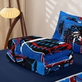 thumbnail image 5 of Erosebridal Cartoon Graffiti Spider Zipper Twin Comforter Sets with Fitted Sheet and 2 Pillowcases,Spooky Halloween Themed Zipper Bedding Set For Boys,Navy Blue Reversible,4pcs, 5 of 7