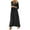 Black, variant on QLEICOM Women's 2023 Summer Dress Casual Solid V-Neck High Waist Long Sleeve Long Dress Maxi Dresses Beach Sundress Dress Black S, US Size:4
