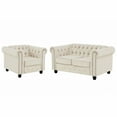 thumbnail image 2 of Morden Fort Couches for Living Room, Sofas for Living Room Furniture Sets, Chair and Loveseat 2 Pieces, Fabric, Velvet Beige, 2 of 6