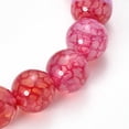 thumbnail image 2 of Natural Dragon Veins Agate Beaded Stretch Bracelets Dyed Round Crimson 2-1/8 inch(55mm), 2 of 2