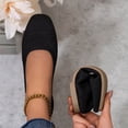 thumbnail image 2 of Hurxie Flats for Women Ballets Shoes: Comfortable Knitted Dressy Work Flats - Ladies Wedding Flat Casual Shoes Black, 2 of 7