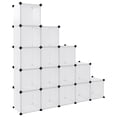 thumbnail image 3 of vidaXL Organisateur de Cubes de Rangement avec 15 Cubes Transparents PP, 3 of 5