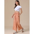 thumbnail image 4 of DARING DIVA Women's Striped Palazzo Lounge Pants X-Small Orange, 4 of 6