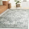 thumbnail image 3 of SAFAVIEH Arizona Gorica Distressed Polyester Machine Washable Area Rug, Light Gray/Beige, 5' x 8', 3 of 13