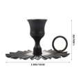 thumbnail image 2 of 1pc Iron Craft Fan Base Candleholder Exquisite Geometric Candleholder Adornment, 2 of 9