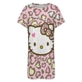 thumbnail image 4 of Hello Kitty Nightgowns for Women Short Sleeve Night Gown Soft Sleep Shirts Women's Sleepwear Print Sleep Dress, 4 of 7