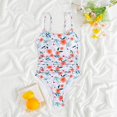 thumbnail image 4 of Huesdet One Piece Swimsuit for Women Bathing Suits Twist Front Cutout Adjustable Straps Ruched Swimwear[Orange,S], 4 of 9
