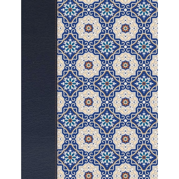 Rvr 1960 Biblia de Apuntes EdiciÃ³n Letra Grande, Piel Fabricada Y Mosaico Crema Y Azul, (Hardcover)