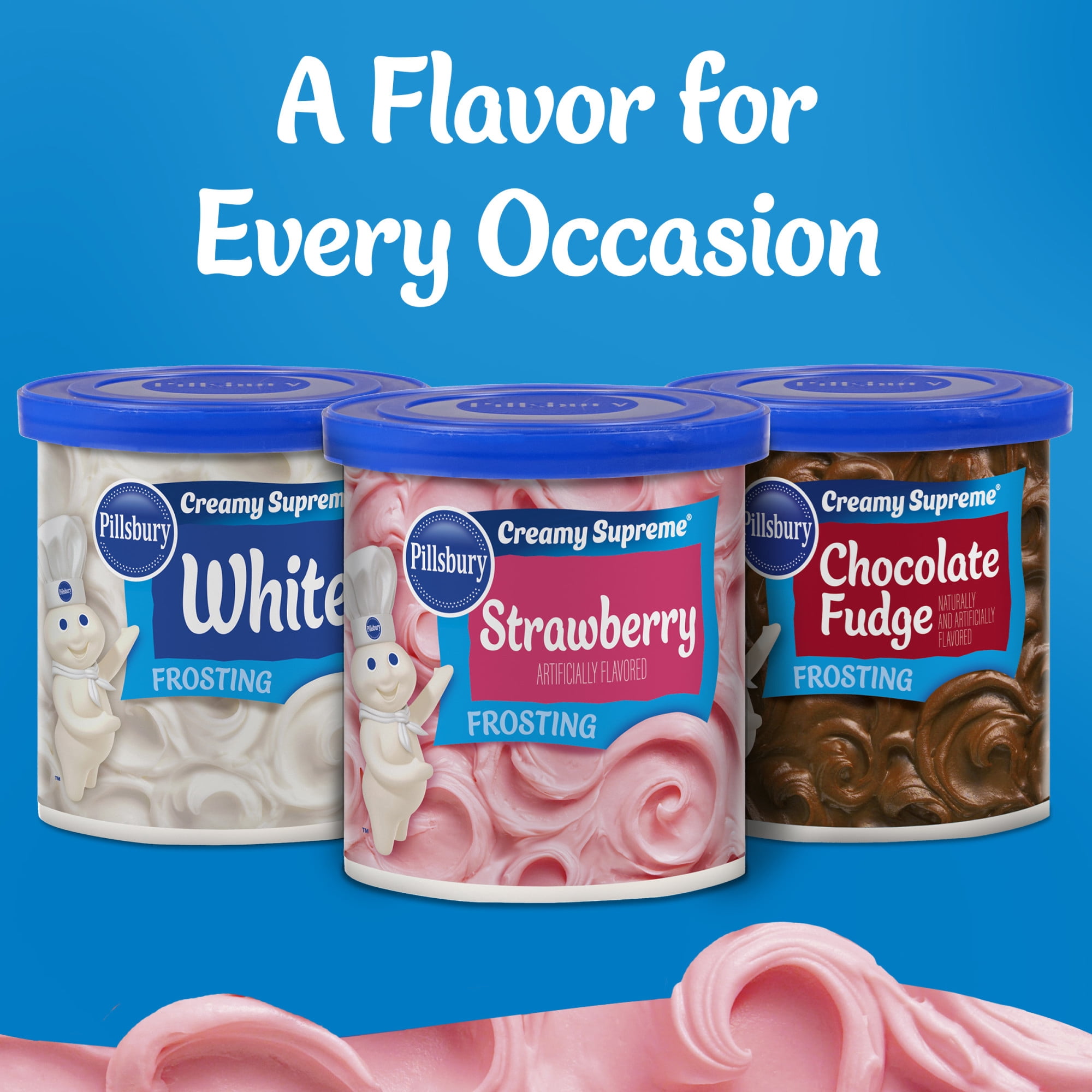 Pillsbury Creamy Supreme Strawberry Frosting, 16 oz Tub