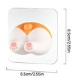 thumbnail image 3 of Dog Tail Coat Hooks - 2.6 x 2.6in, Decorative Wall-Mounted Vinyl Hook with No-Mark Adhesive for Keys, Towels and Bathroom(White), 3 of 6