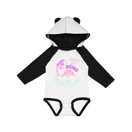 

Inktastic Dad s Lil Dino with Cute Pink Baby Dinosaur Gift Baby Boy or Baby Girl Long Sleeve Bodysuit