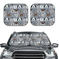 thumbnail image 2 of Fotbe Cute Dog Faces Juego de 2 Piezas de Parasoles para Parabrisas | Bloqueador Solar para Auto | Accesorios Plegables para Protección Solar Interior-Large, 2 of 6
