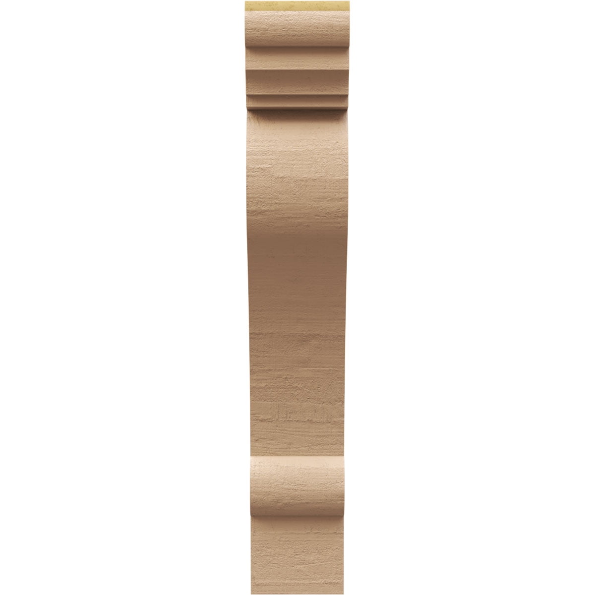 4"W x 8"D x 24"H Thin Mayflower Rough Cedar Woodgrain TimberThane Corbel, Primed Tan