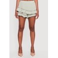 thumbnail image 3 of Women's Tiered Ruffle Shorts with Crochet Detail, 3 of 4