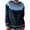 Dark Blue #808, variant on Womens Sweaters Cozy Women's Retro Art Printed Comfortable Casual Knitted Round Neck Pullover Business Casual Sweaters