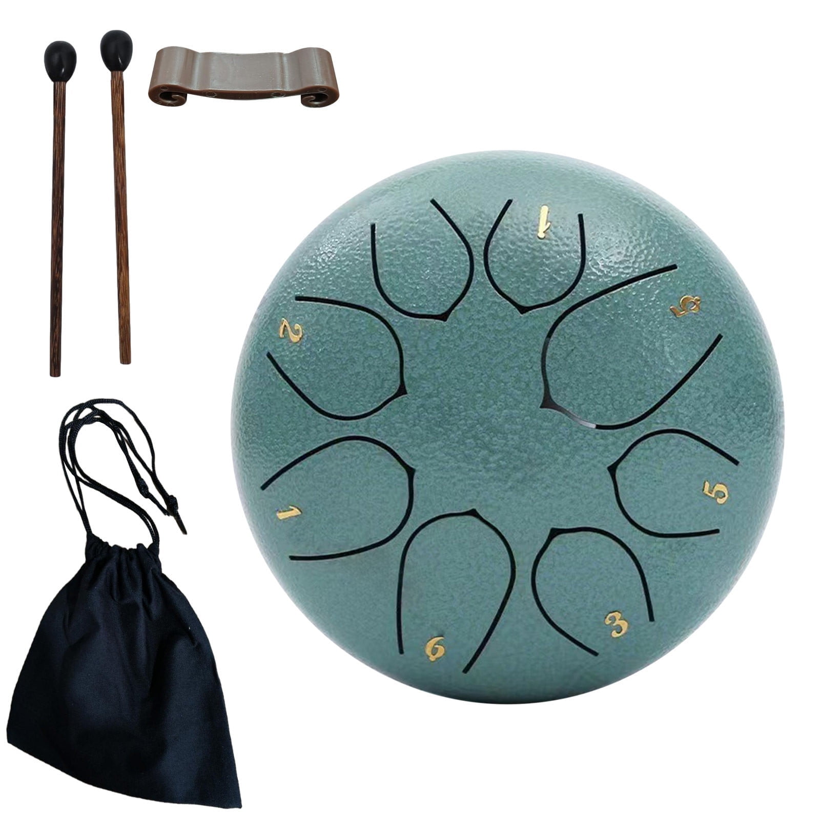 Outdoor Rain Drum Outdoor Rain Play Steel Tongue Drum 11.4cm 8 Tones Drum With Drumsticks And Music Book Handpan Meditation Drum For Garden Meditation