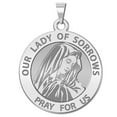 thumbnail image 2 of Picturesongold.Com Our Lady of Sorrows Religious Medal Necklace Pendants Adult-3/4in 14K Yellow Gold, 2 of 4