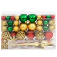 thumbnail image 2 of vidaXL 112 Piece Christmas Bauble Set Red / Green / Gold Polystyrene, 2 of 5