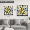 thumbnail image 5 of Yellow Lemon Wooden Wall Clock Silent Non Ticking, Middle Century Blue Italian Textured Square Wall Clocks Battery Operated, Decor Clock for Home Office, Living Room, Kitchen, 12 Inch, 5 of 9
