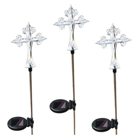 

Solar Cross Lights 3 Stakes a set