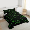 thumbnail image 3 of Feelyou Teens Honeycomb Geometric Bedding Comforter Set, Chic Abstract Twin Comforter Sets, Modern Fashion Reversible Bedding Set, Super Cozy Room Decor, 2 Pieces, 3 of 8