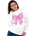 thumbnail image 3 of Cute Coquette Aesthetic Pastel Bow Women Crewneck Sweatshirt Brisco Brands S, 3 of 5