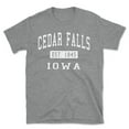 thumbnail image 1 of Cedar Falls Iowa Classic Established Men's Cotton T-Shirt, 1 of 1