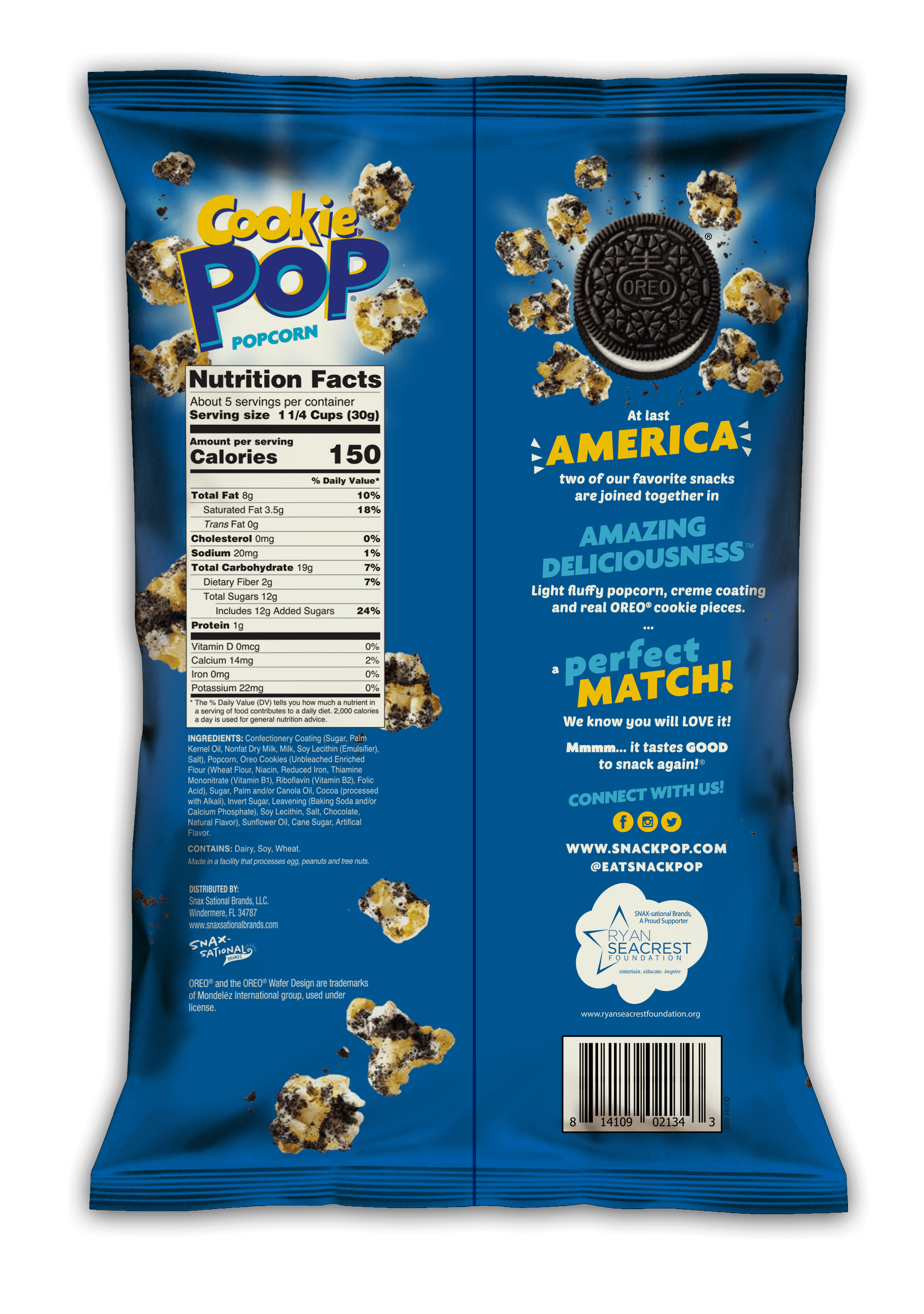 Cookie Pop OREO Popcorn, 5.25 oz.